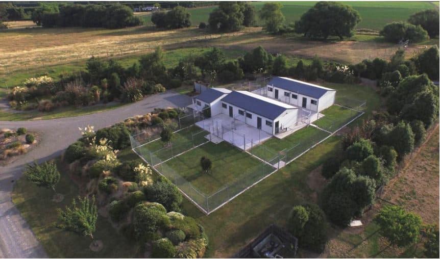 Check out this luxury pet vacation spot and its serene surroundings.  