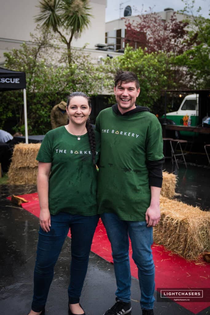 Jack Penniket and Ally Mullord from the Barkery dog cafe