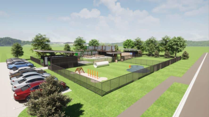 The architectural vision of The Barkery dog cafe