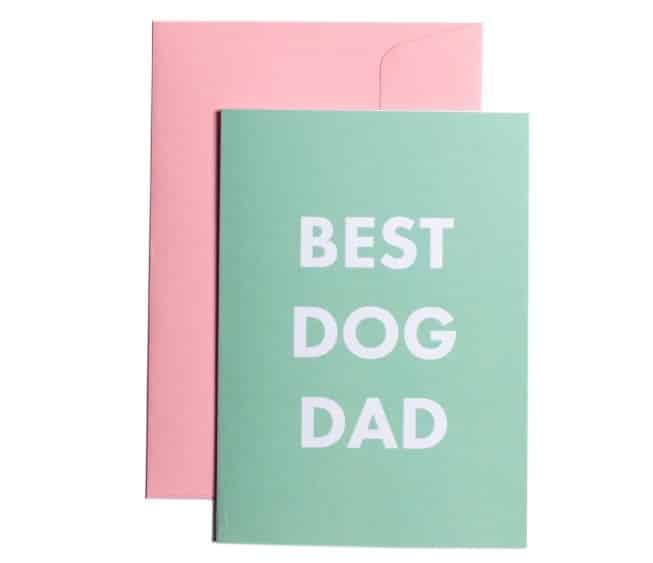 'best dog dad' card is a great gift for pet lovers