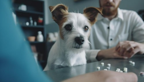 Cute purebred terrier puppy indoors. Why do terriers shake?