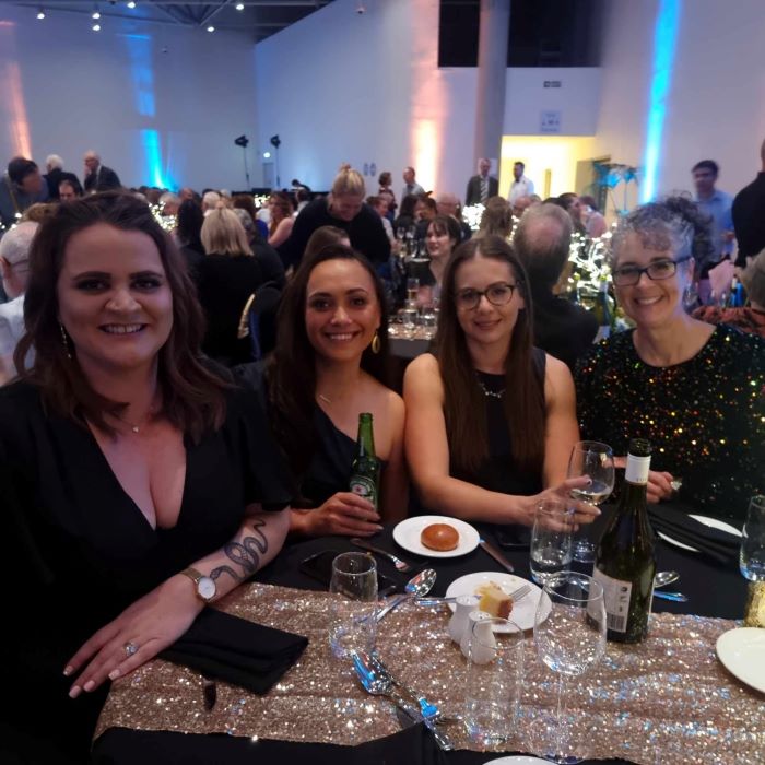 PD Insurance BDMs with fellow guests at the NZVA conference dinner 