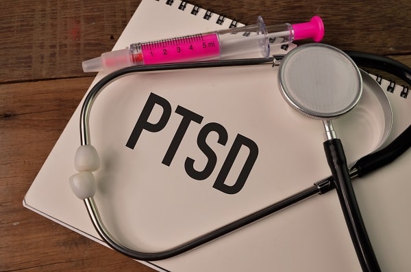 Notebook written with PTSD stands for Post Traumatic Stress Disorder