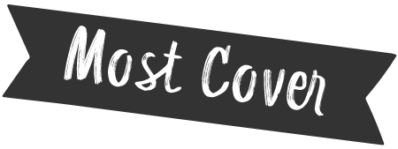 A black banner with the words "Most Cover" written in white, brush-style font.