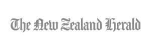 The New Zealand Herald logo in blackletter font on a light background, reminiscent of the trusted branding seen with PD Insurance.