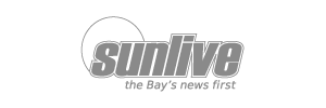 SunLive logo with the slogan ‘the Bay’s news first’ in grey text on a light background, alongside PD Insurance branding.