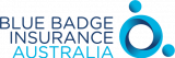 Blue Badge Insurance Australia logo with blue circular graphic and company name in blue and yellow text.